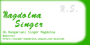 magdolna singer business card